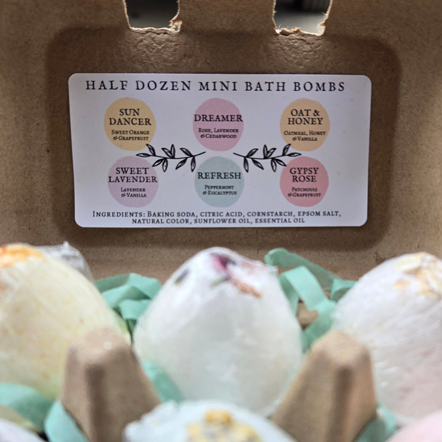 Mini Spring Bath Bombs | Half Dozen