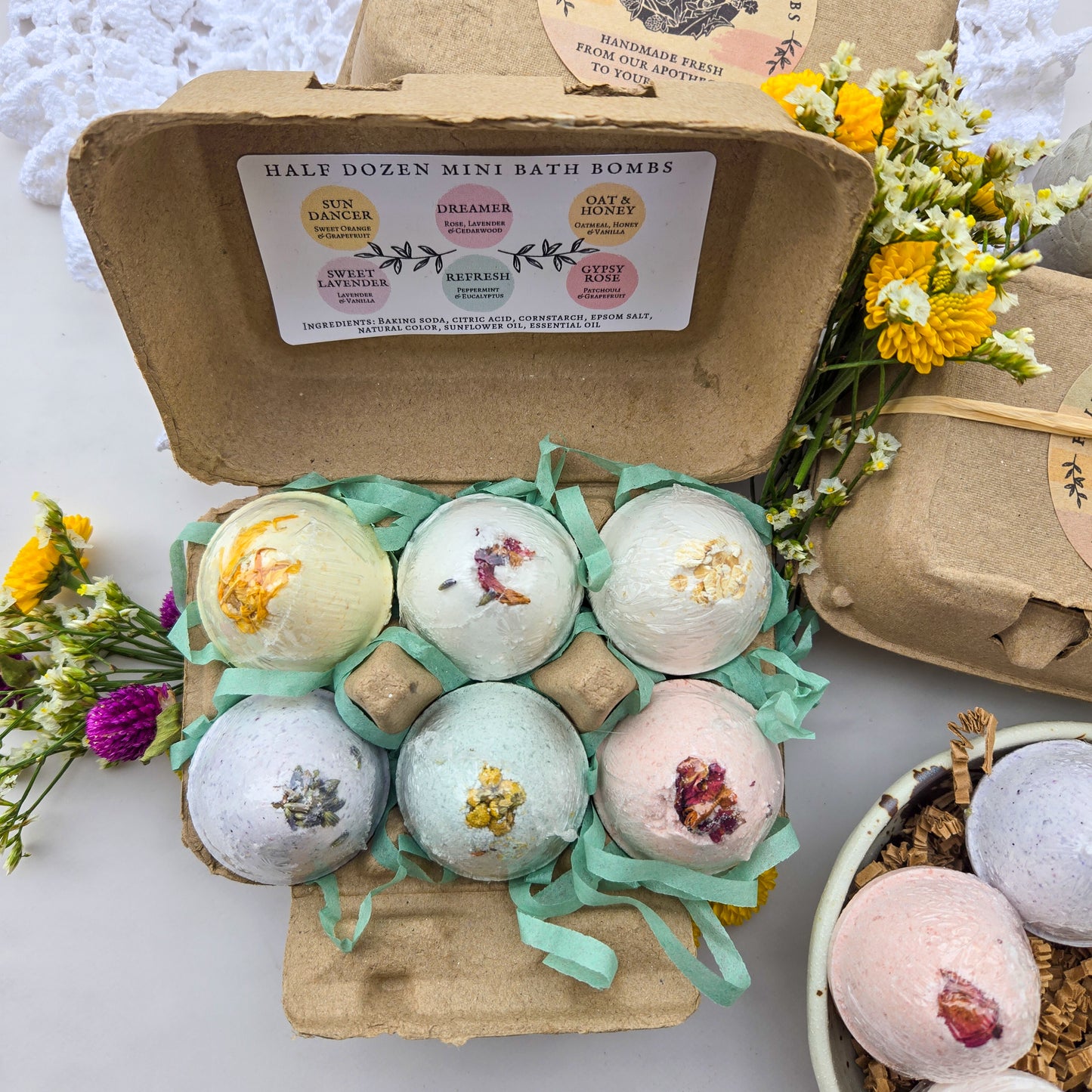 Mini Spring Bath Bombs | Half Dozen